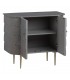 MUEBLE RECIBIDOR GRIS MADERA / METAL 96 X 46 X 85 CM