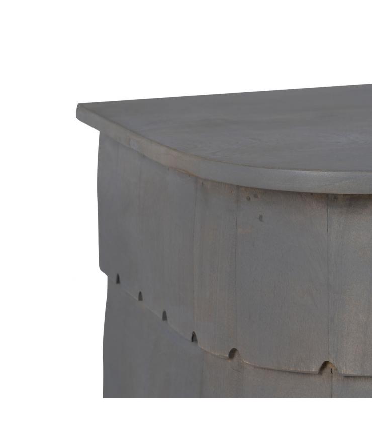 MUEBLE RECIBIDOR GRIS MADERA / METAL 96 X 46 X 85 CM