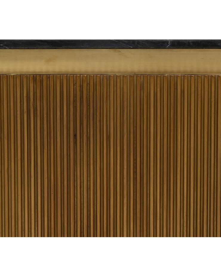 MESA CENTRO MARRÓN-NEGRO MÁRMOL/MADERA 120 X 80 X 42 CM