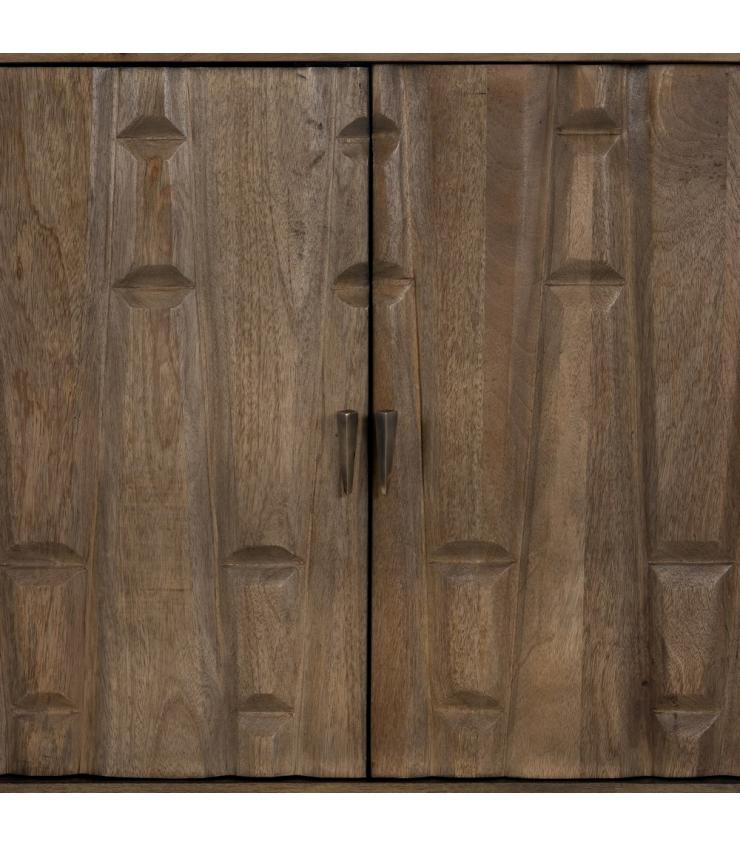 MUEBLE RECIBIDOR MARRÓN MADERA DE MANGO 108 X 42 X 85 CM