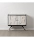 MUEBLE RECIBIDOR BLANCO-NEGRO 102 X 41 X 93 CM