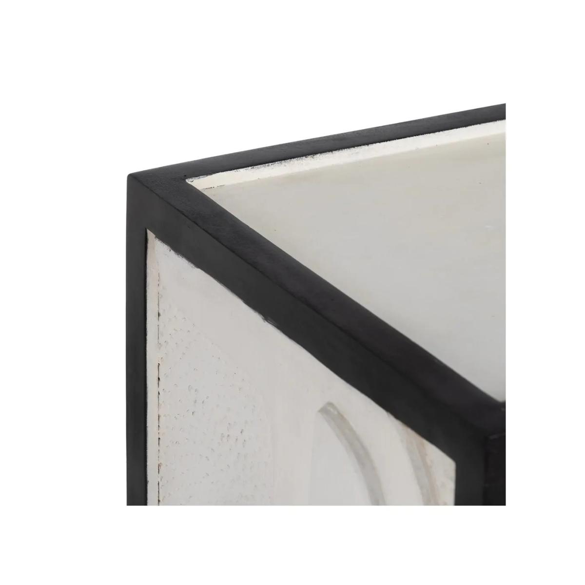 MUEBLE RECIBIDOR BLANCO-NEGRO 102 X 41 X 93 CM