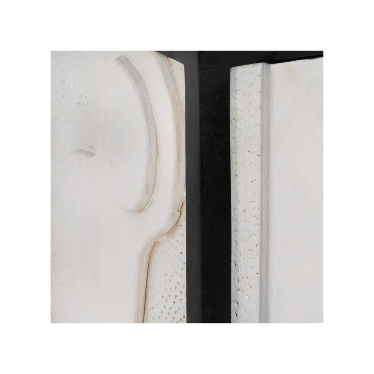 MUEBLE RECIBIDOR BLANCO-NEGRO 102 X 41 X 93 CM