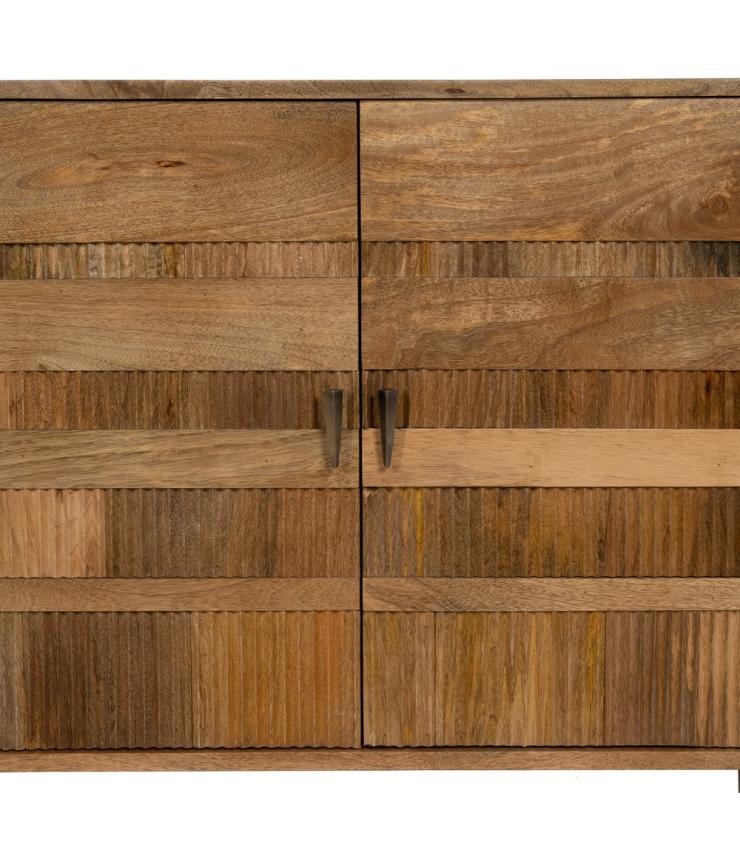 MUEBLE RECIBIDOR NATURAL MADERA DE MANGO 107 X 43 X 85 CM