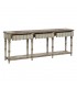 CONSOLA BEIGE ROZADO MADERA DE PINO 235 X 45 X 90 CM