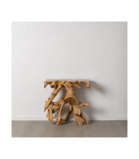 CONSOLA NATURAL MADERA DE TECA ENTRADA 80 X 40 X 80 CM