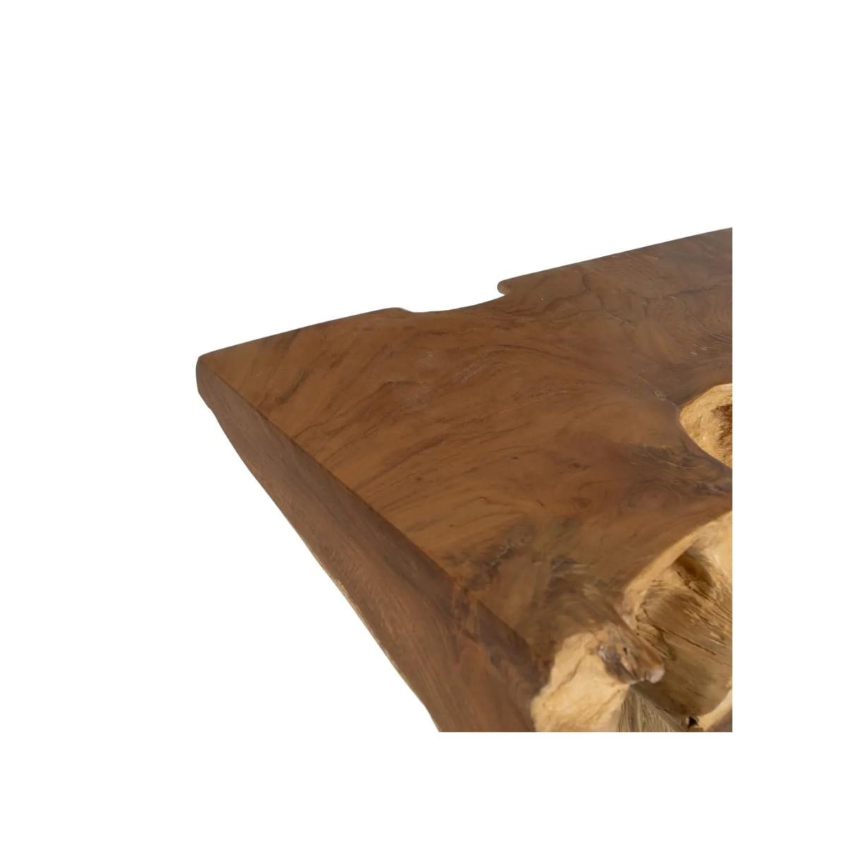 CONSOLA NATURAL MADERA DE TECA ENTRADA 80 X 40 X 80 CM