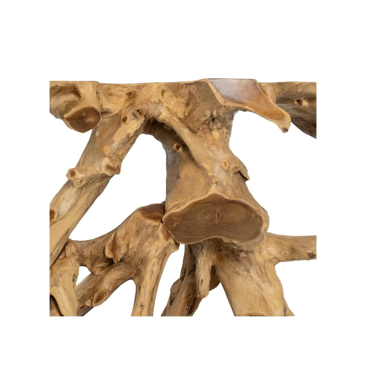 CONSOLA NATURAL MADERA DE TECA ENTRADA 80 X 40 X 80 CM