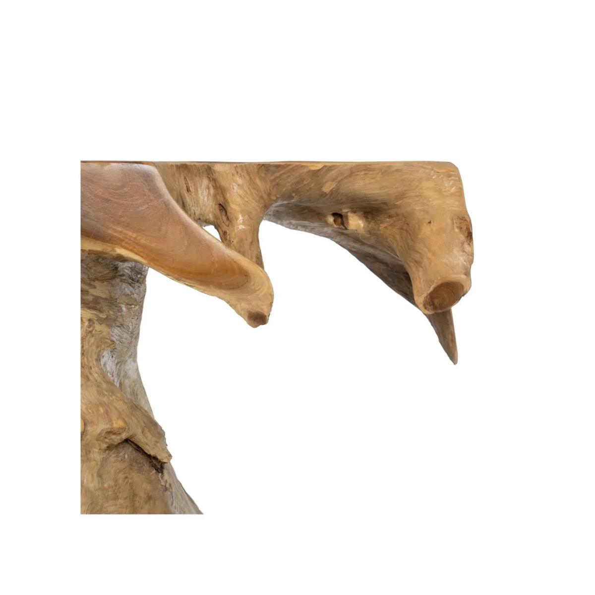 CONSOLA NATURAL MADERA DE TECA ENTRADA 80 X 40 X 80 CM