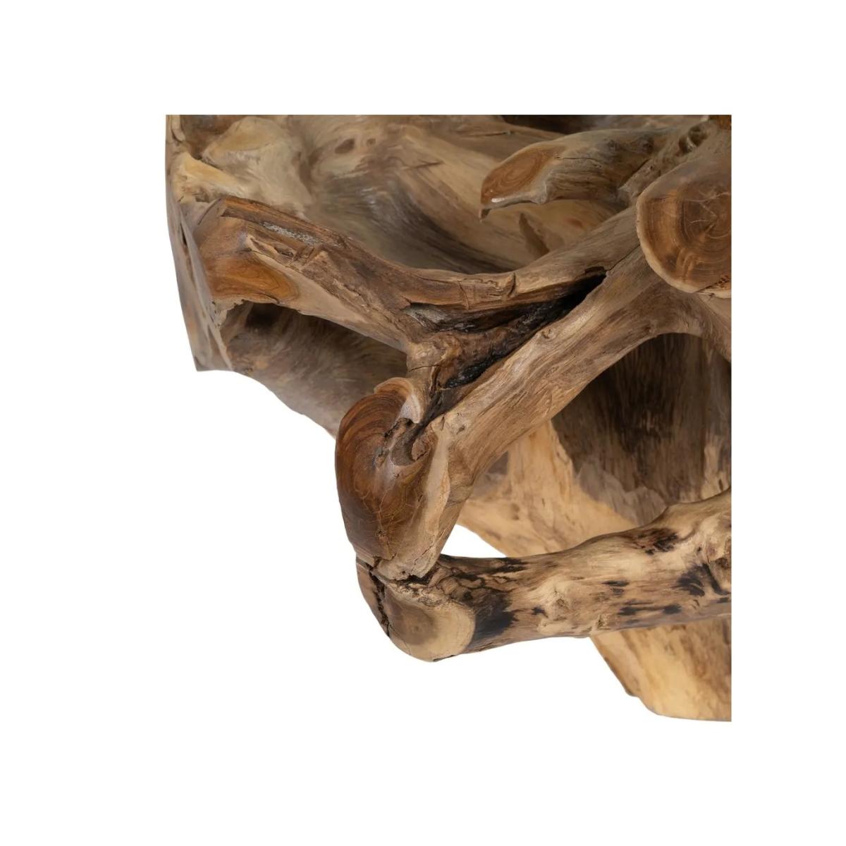 MESA CENTRO NATURAL MADERA / CRISTAL 90 X 90 X 45 CM