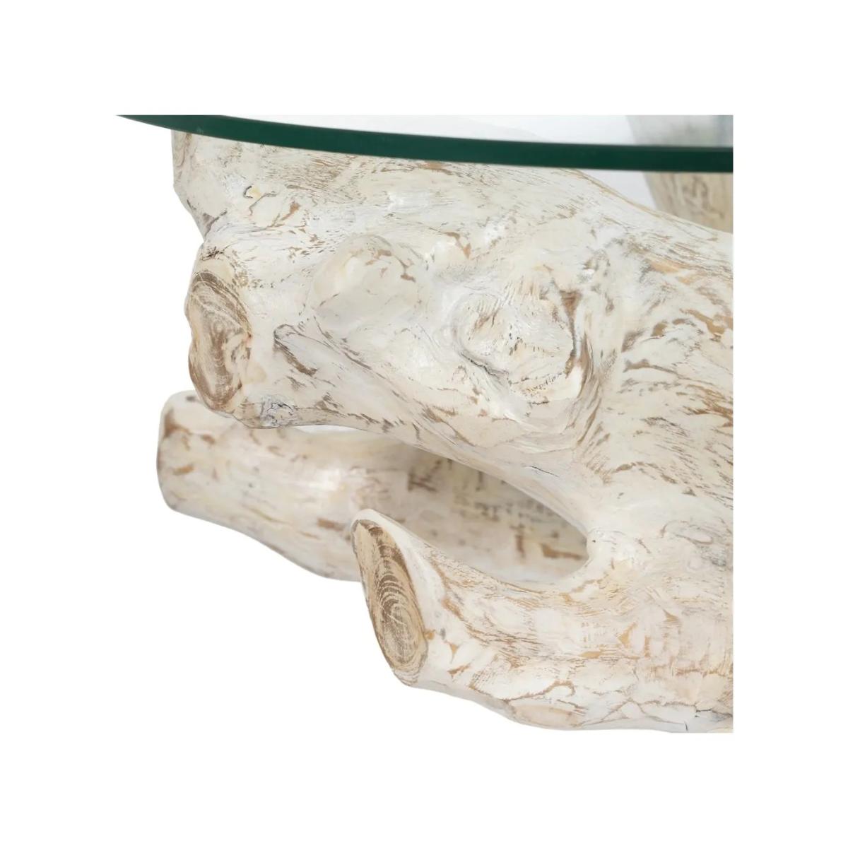 MESA CENTRO BLANCO ROZADO 90 X 90 X 45 CM