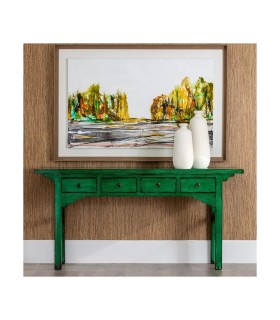 CONSOLA VERDE MADERA-MDF 178 X 38 X 85 CM