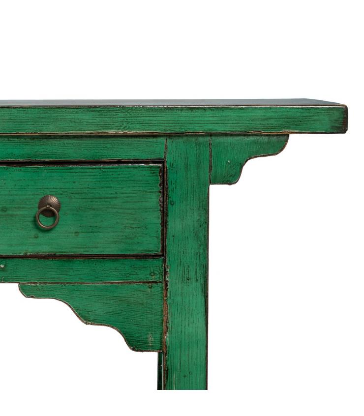 CONSOLA VERDE MADERA-MDF 178 X 38 X 85 CM