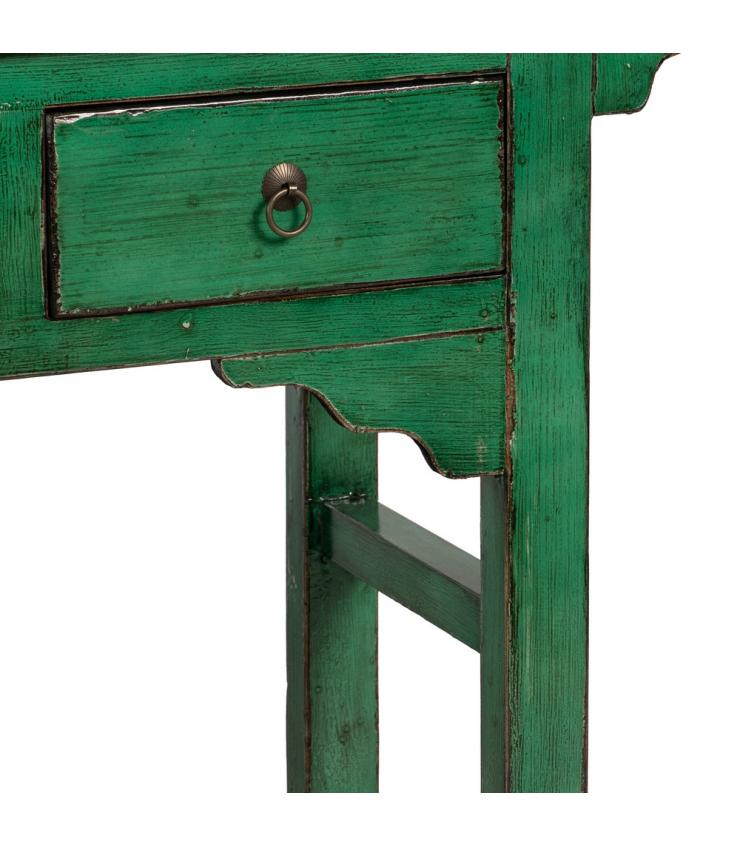 CONSOLA VERDE MADERA-MDF 178 X 38 X 85 CM