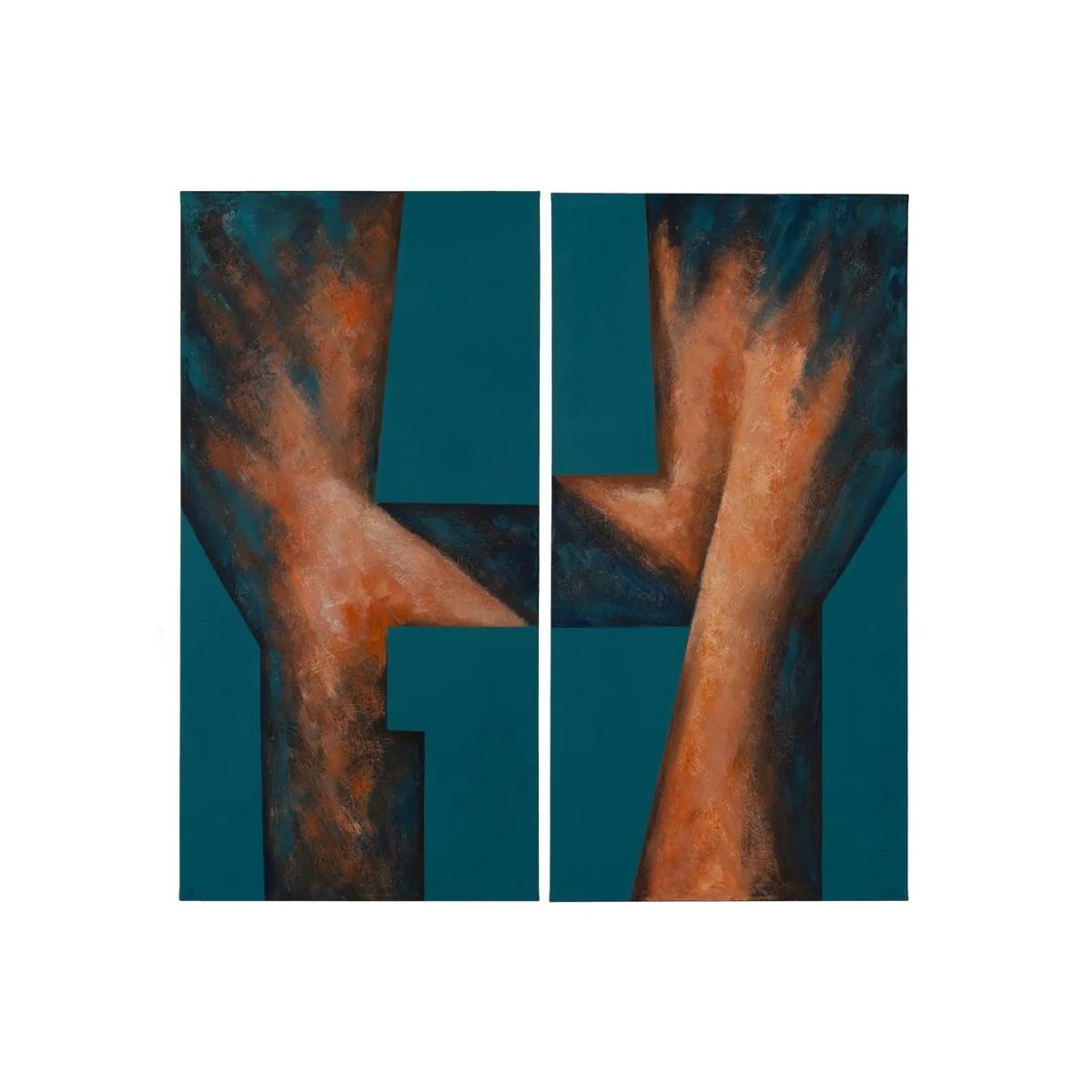 PINTURA ABSTRACTO 2/M LIENZO DECORACIÓN 70 X 140 CM