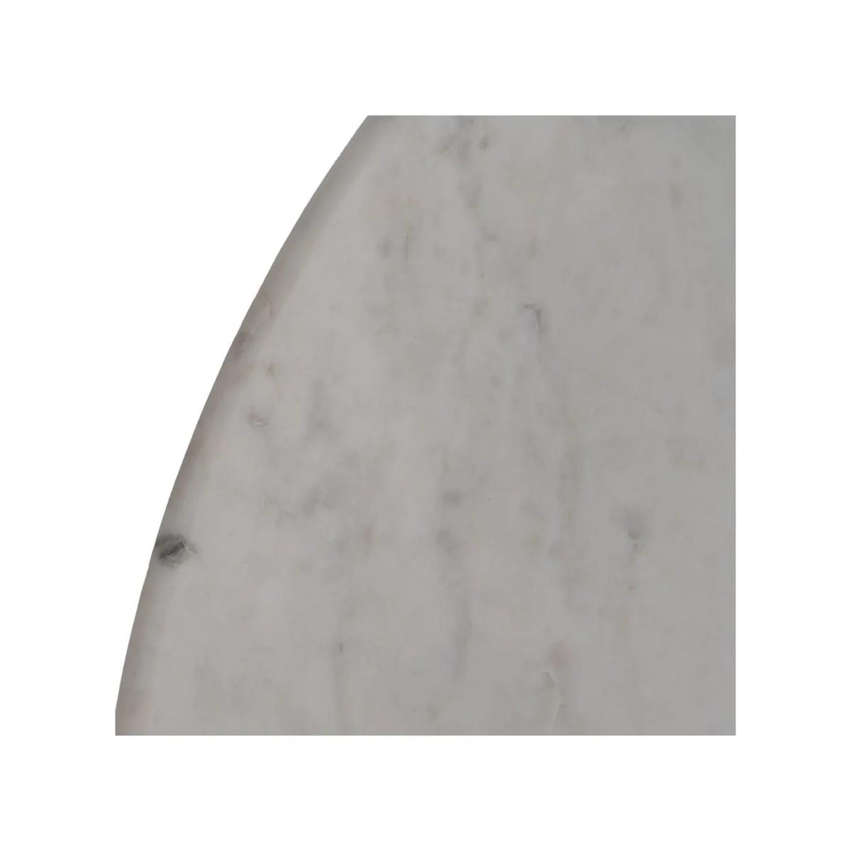 MESA CENTRO BLANCO-MARRÓN MÁRMOL/MADERA 80 X 80 X 49 CM