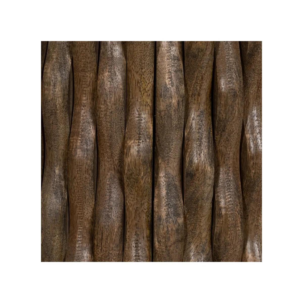 MESA CENTRO BLANCO-MARRÓN MÁRMOL/MADERA 80 X 80 X 49 CM