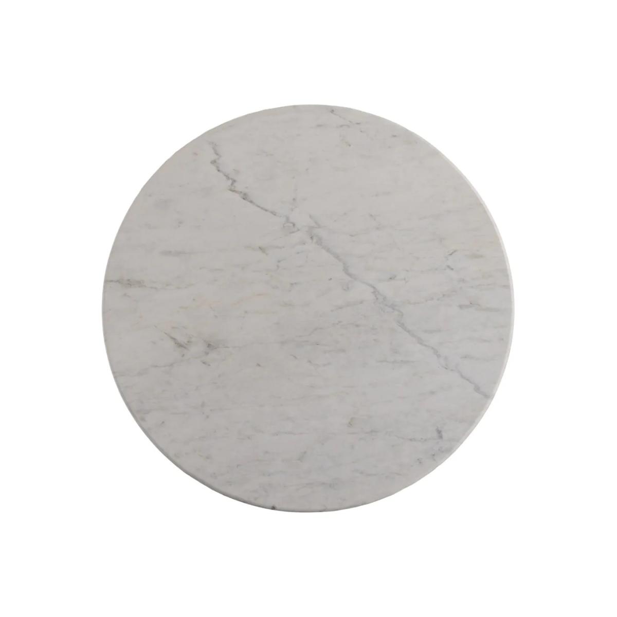 MESA CENTRO BLANCO-MARRÓN MÁRMOL/MADERA 80 X 80 X 49 CM