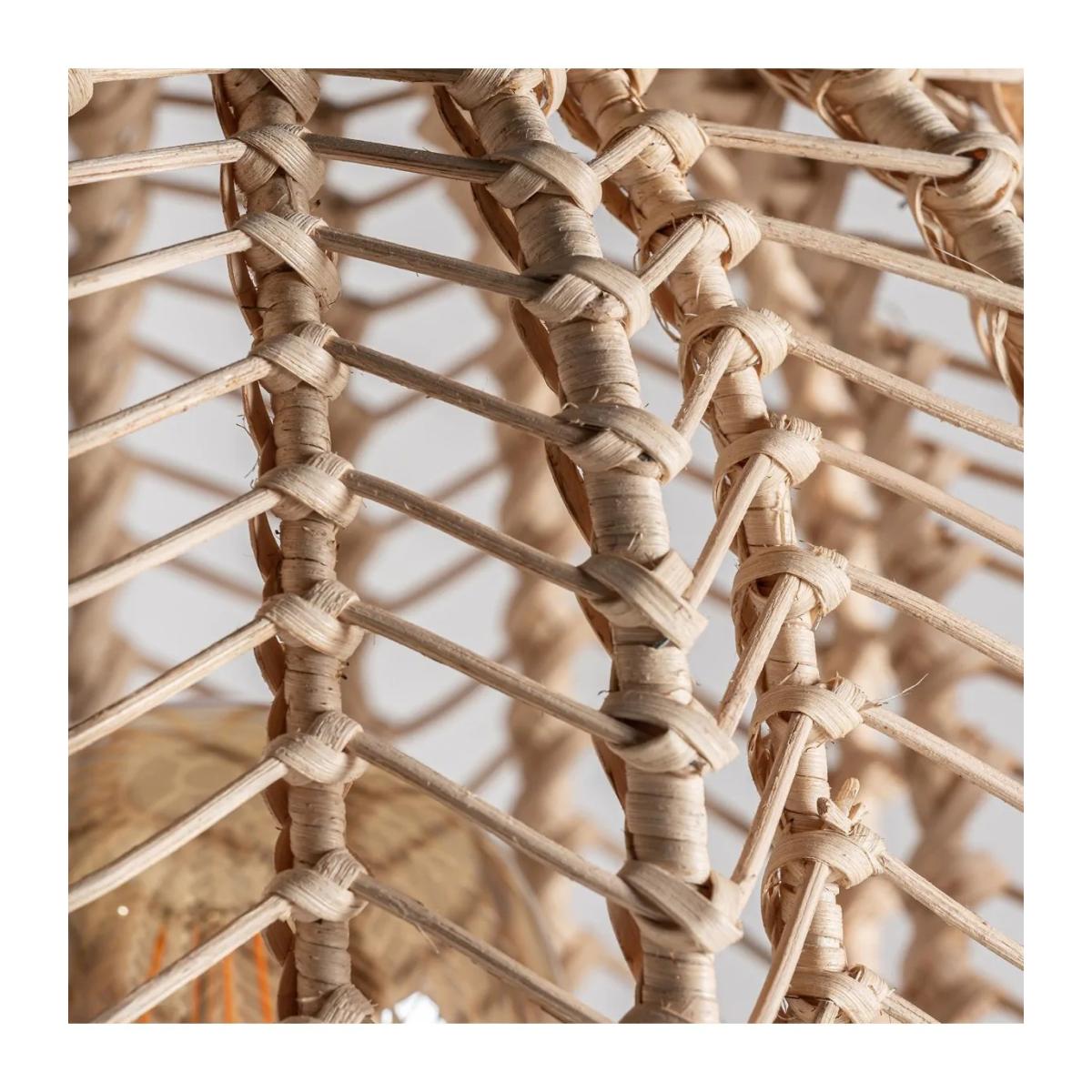 LÁMPARA DE PIE PLISSÉ RATTAN