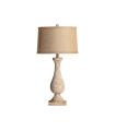 Aged brown resin table lamp