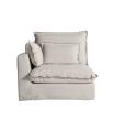 Sofá modular Bief de poliéster blanco roto 72 cm