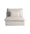 Sofá modular Bief de poliéster blanco roto 98 x 108 x 73 cm