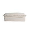 Sofá modular Bief de poliéster blanco roto 43 cm