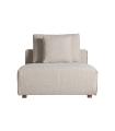 Sofá modular Vignaie de poliéster crema 165 x 92 cm