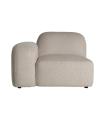 Sofá modular Ceyrat de poliéster crema 76 cm