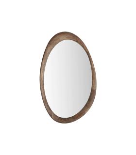 Espejo Lubeca de madera de caucho marrón 105 cm