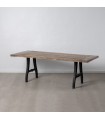 MESA COMEDOR NATURAL-NEGRO 220 X 90 X 76 CM