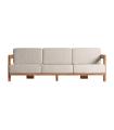 Sofá testa de madera de teka reciclada marrón 240 x 80 x 80 cm