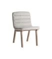 Silla jacquard de madera roble marrón claro 52 x 80 cm