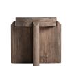 Taburete jacquard de madera roble marrón 45 cm