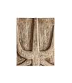 Panel decorativo de madera suar beige 40 x 5 x 50 cm