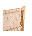 SILLA BEIGE MADERA TECA-PIEL 50 X 56 X 87 CM
