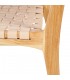 SILLA BEIGE MADERA TECA-PIEL 50 X 56 X 87 CM