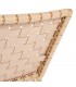 BUTACA BEIGE MADERA TECA-PIEL 74 X 78 X 75 CM