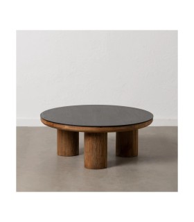 MESA CENTRO NATURAL-NEGRO MADERA DE PINO 90 X 90 X 35 CM