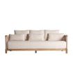 Sofá trena de madera de teka reciclada marrón 240 x 70 cm