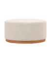 Reposapiés de poliéster beige 41 cm