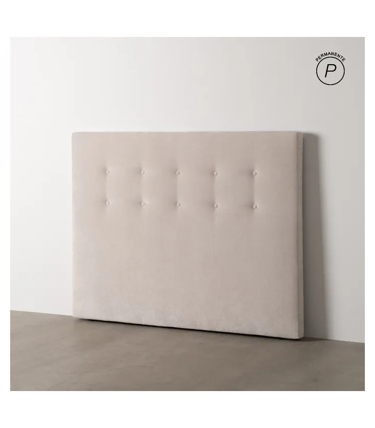 CABECERO CREMA TEJIDO DORMITORIO 165 X 8 X 125 CM