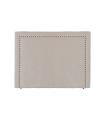 Cream fabric bedroom headboard 165 x 7 x 125 cm