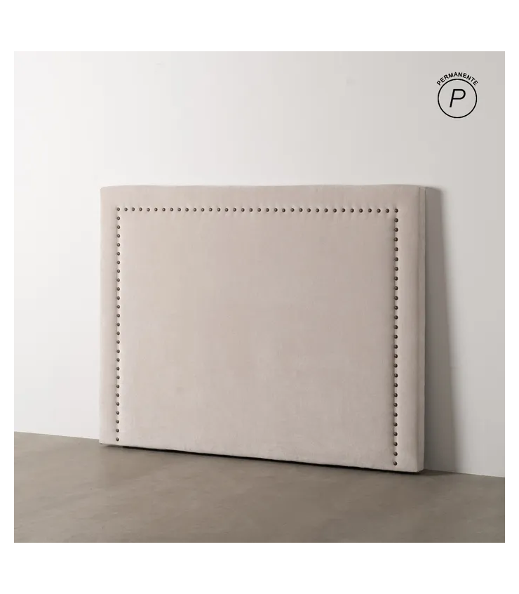 CABECERO CREMA TEJIDO DORMITORIO 165 X 7 X 125 CM