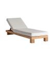 Tumbona testa de madera de teka marrón 200 x 70 x 35 cm
