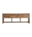 Brown elm wood console table