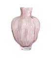Jarrón de vidrio rosa palo 28 cm