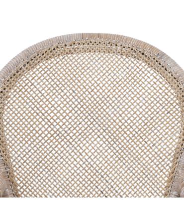 SILLA BEIGE-MARRÓN RATÁN 57 X 64 X 99 CM