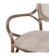 SILLA BEIGE-MARRÓN RATÁN 57 X 64 X 99 CM
