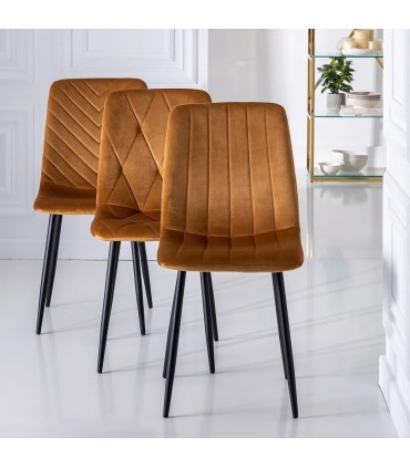 SILLA MOSTAZA METAL SALÓN 45 X 51 X 88,50 CM